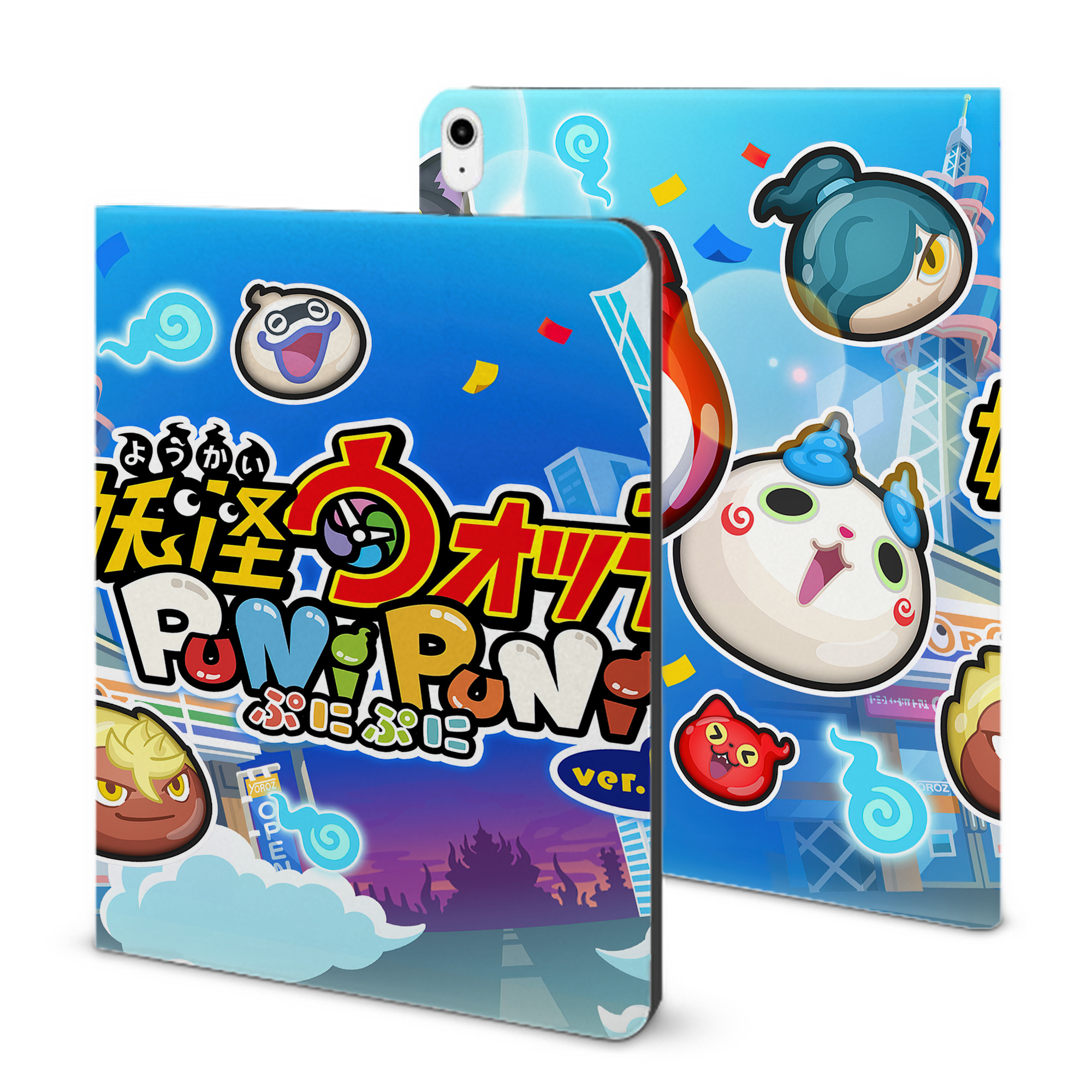 （画像用） 妖怪ウォッチ Yo-kai Watch IPadケース ペンホルダー付き ブックスタイルデザイン